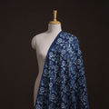 Bagru Indigo Hand Block Print Natural Dyed Cotton Fabric 08