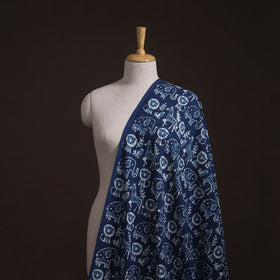 Bagru Indigo Hand Block Print Natural Dyed Cotton Fabric 08
