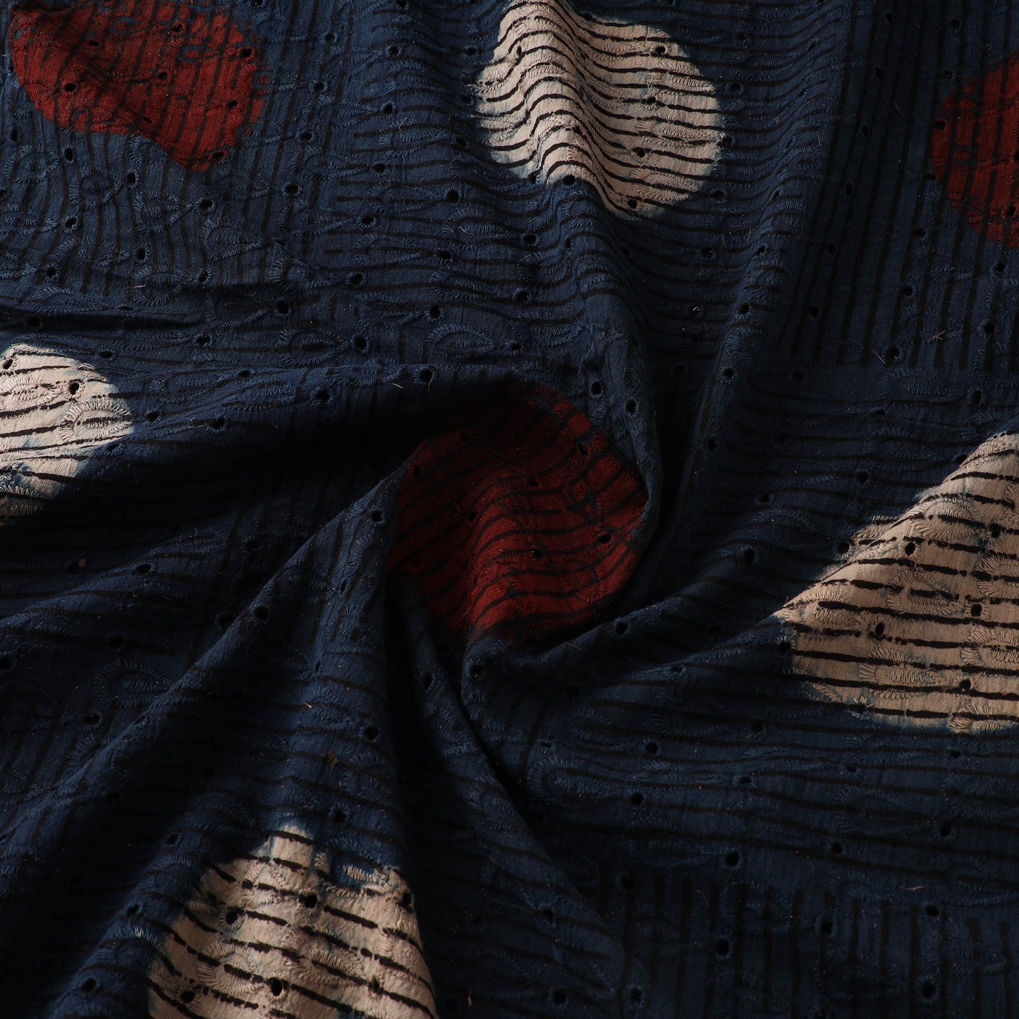 Hakoba Hand Block Ajrakh Print Natural Dyed Cotton Fabric 64