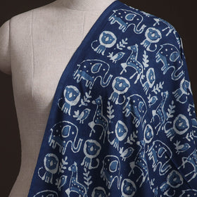 Bagru Indigo Hand Block Print Natural Dyed Cotton Fabric 08