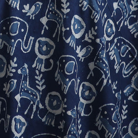 Bagru Indigo Hand Block Print Natural Dyed Cotton Fabric 08