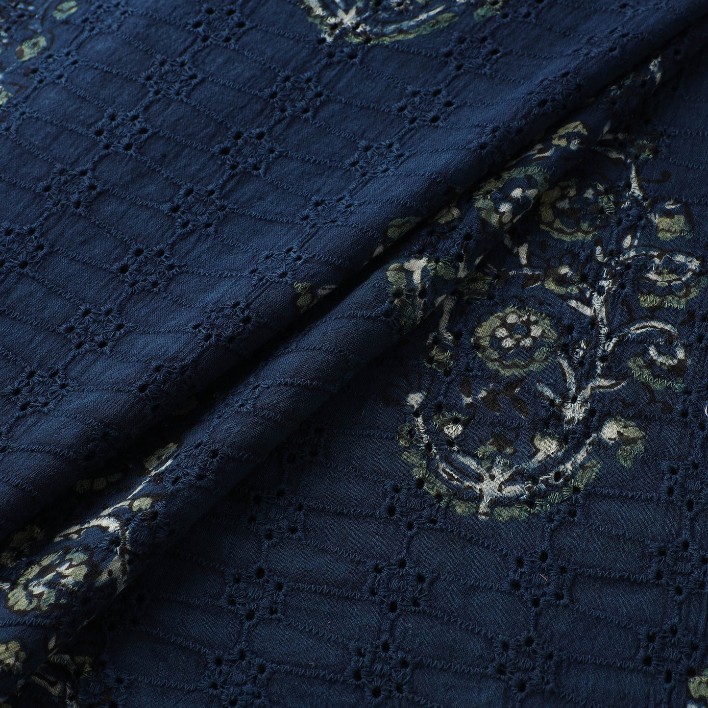 Hakoba Hand Block Ajrakh Print Natural Dyed Cotton Fabric 65