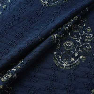 Hakoba Hand Block Ajrakh Print Natural Dyed Cotton Fabric 65