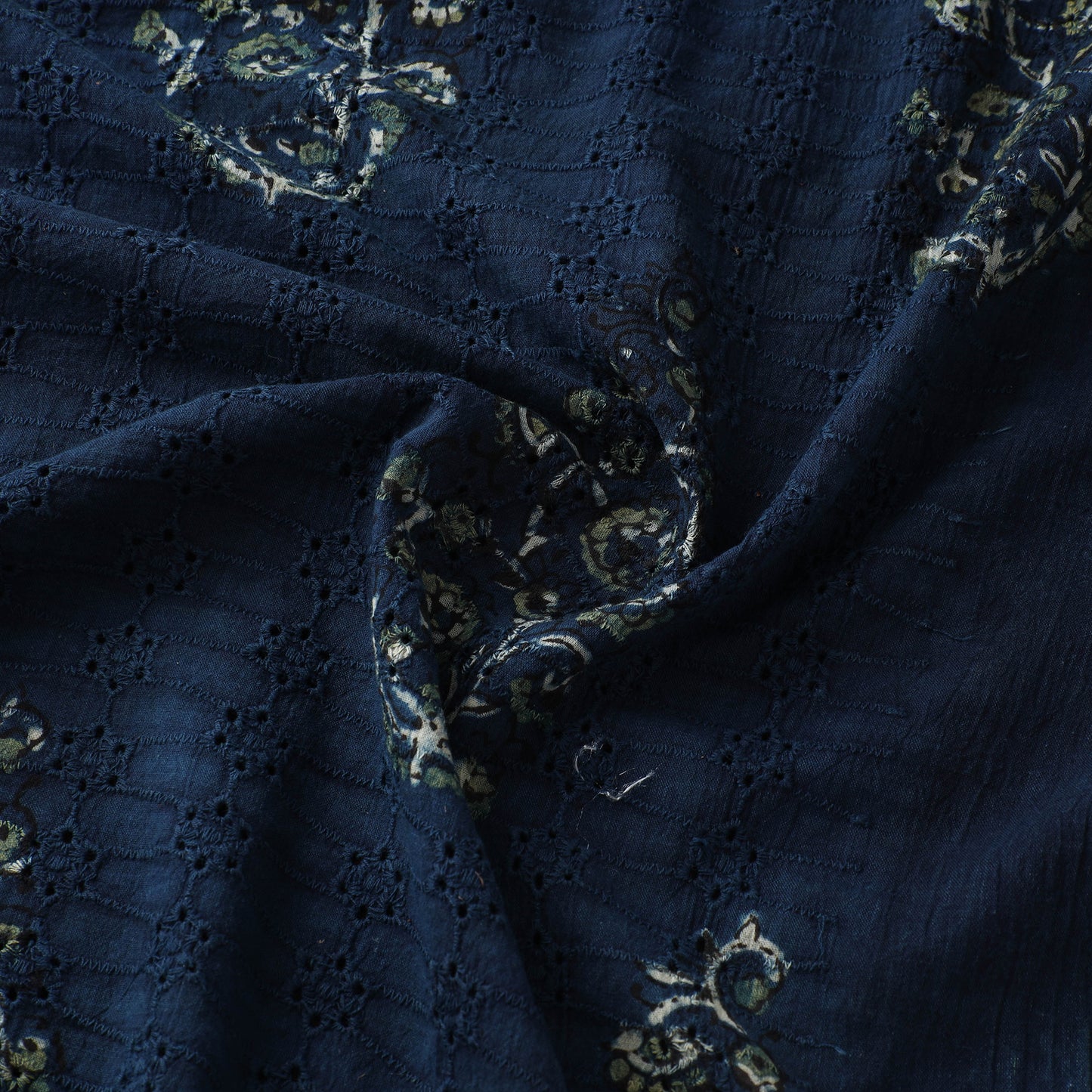 Hakoba Hand Block Ajrakh Print Natural Dyed Cotton Fabric 65