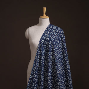 Bagru Indigo Hand Block Print Natural Dyed Cotton Fabric 09
