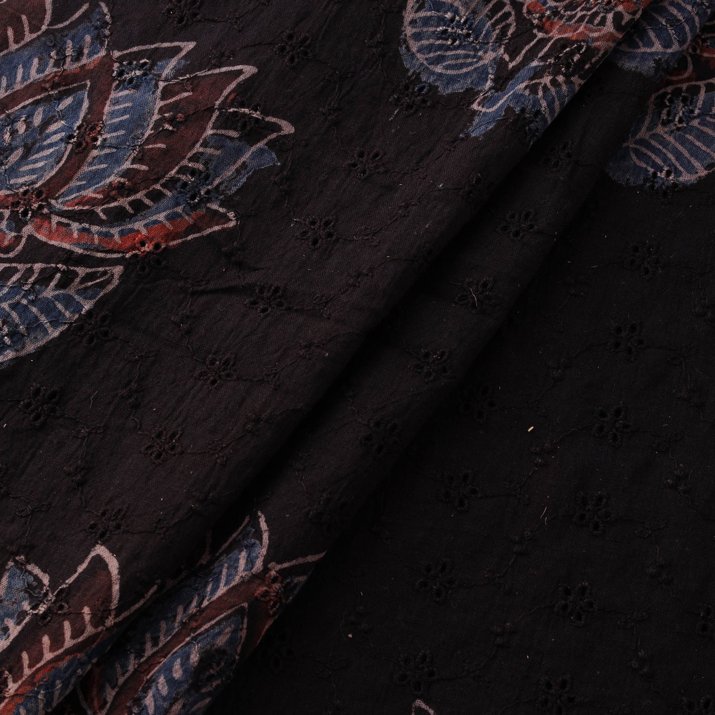 Ajrakh Hand Block Print Natural Dyed Cotton Hakoba Fabric 43