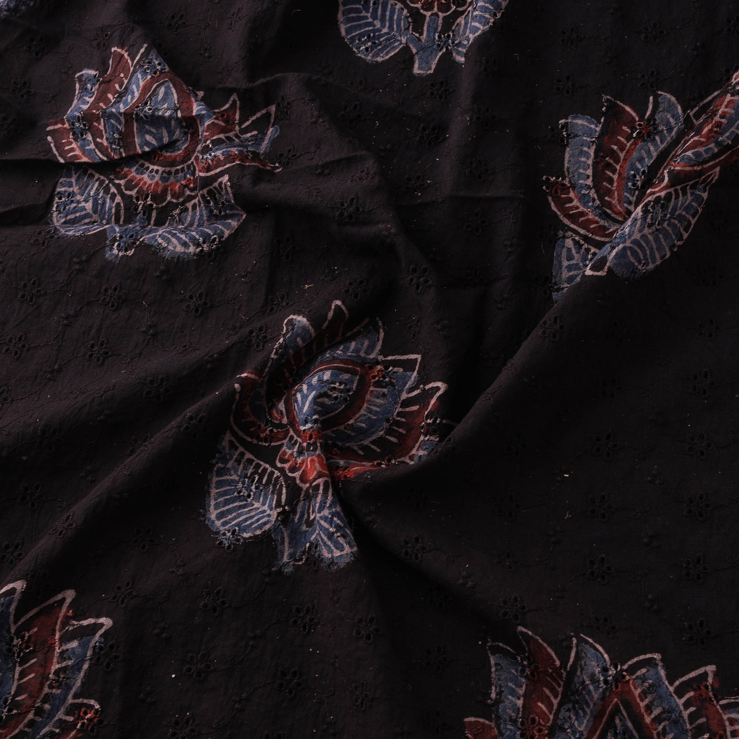 Ajrakh Hand Block Print Natural Dyed Cotton Hakoba Fabric 43