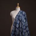 Bagru Indigo Hand Block Print Natural Dyed Cotton Fabric 11