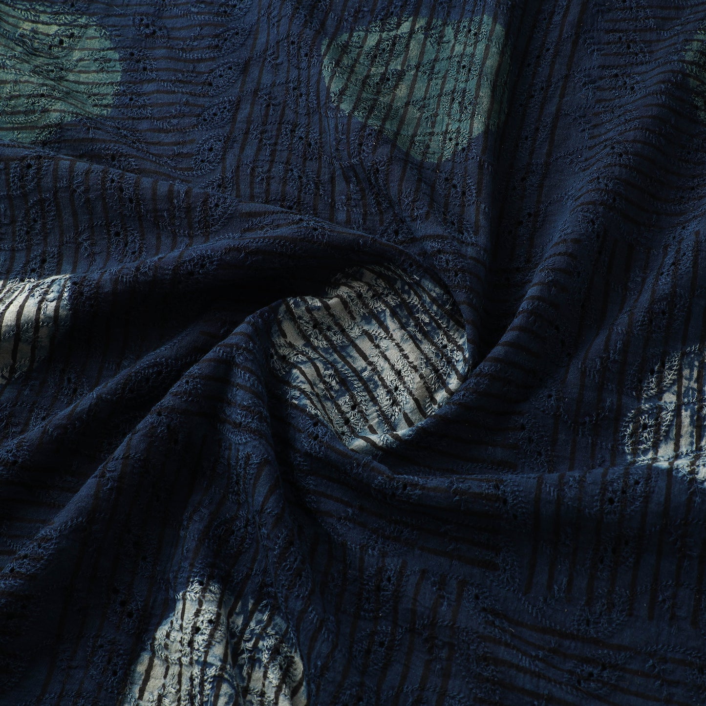 Hakoba Hand Block Ajrakh Print Natural Dyed Cotton Fabric 67