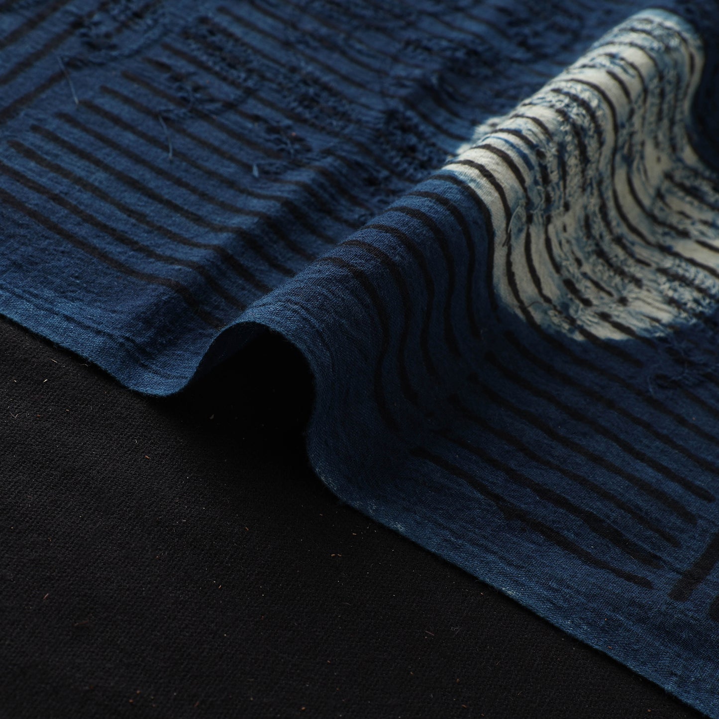Hakoba Hand Block Ajrakh Print Natural Dyed Cotton Fabric 67