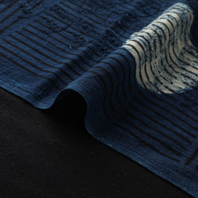 Hakoba Hand Block Ajrakh Print Natural Dyed Cotton Fabric 67