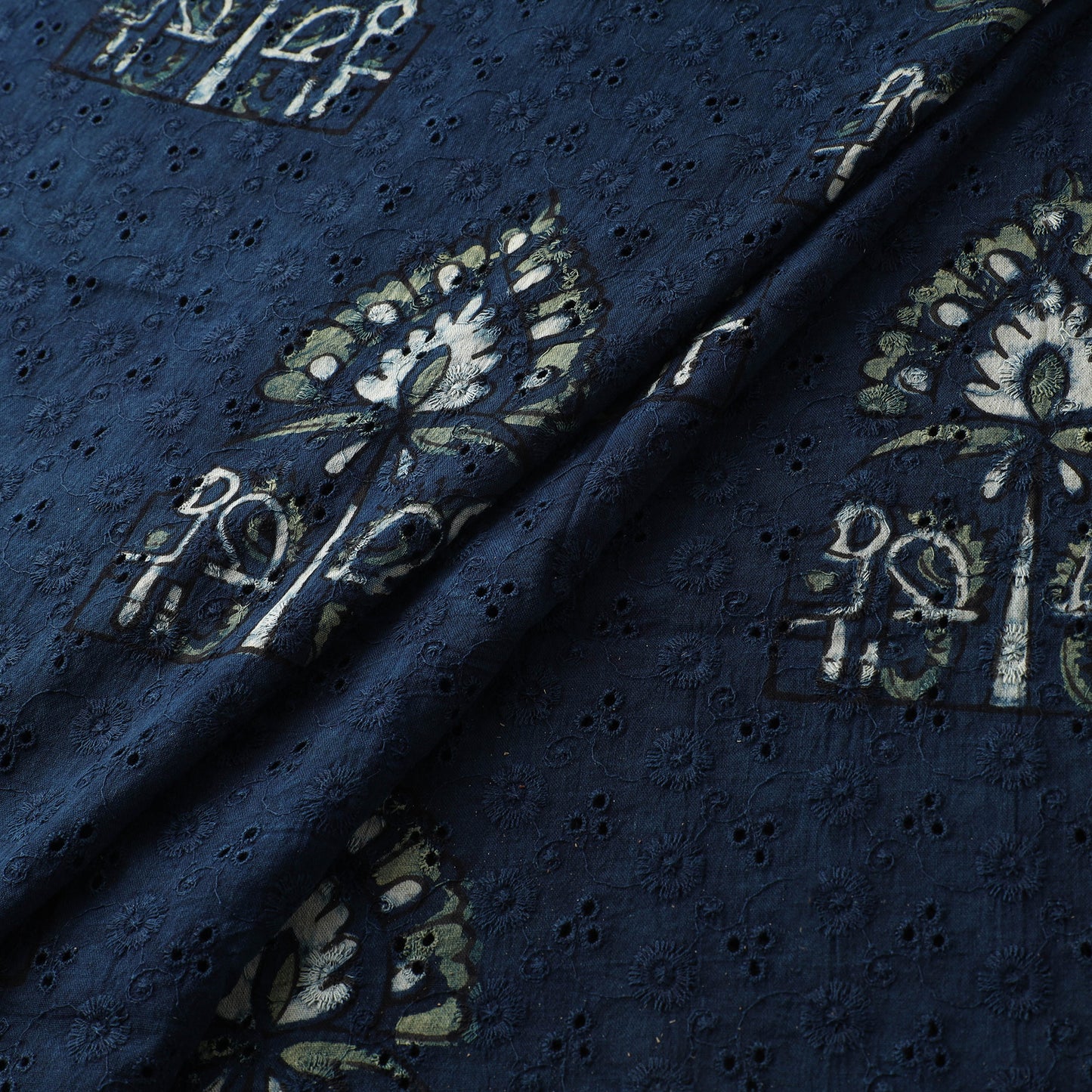 Hakoba Hand Block Ajrakh Print Natural Dyed Cotton Fabric 68