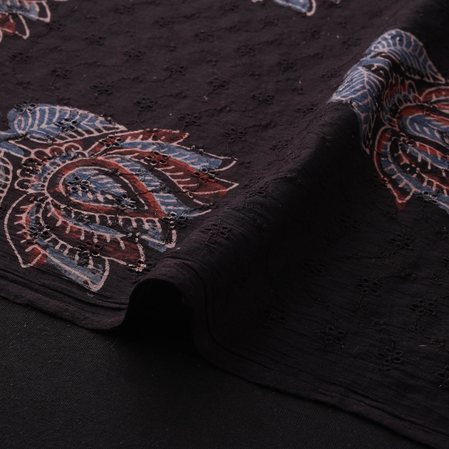 Ajrakh Hand Block Print Natural Dyed Cotton Hakoba Fabric 43