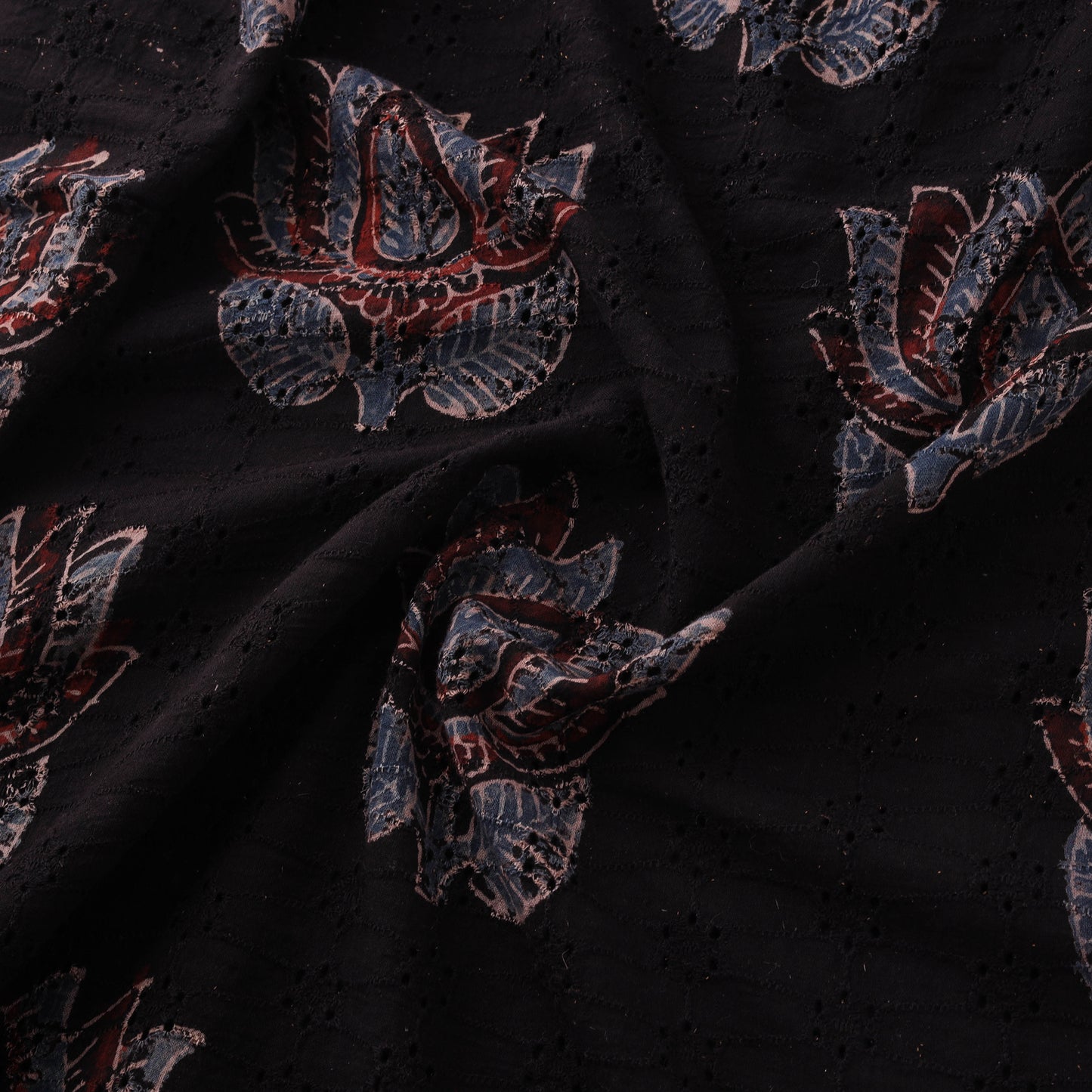 Ajrakh Hand Block Print Natural Dyed Cotton Hakoba Fabric 44