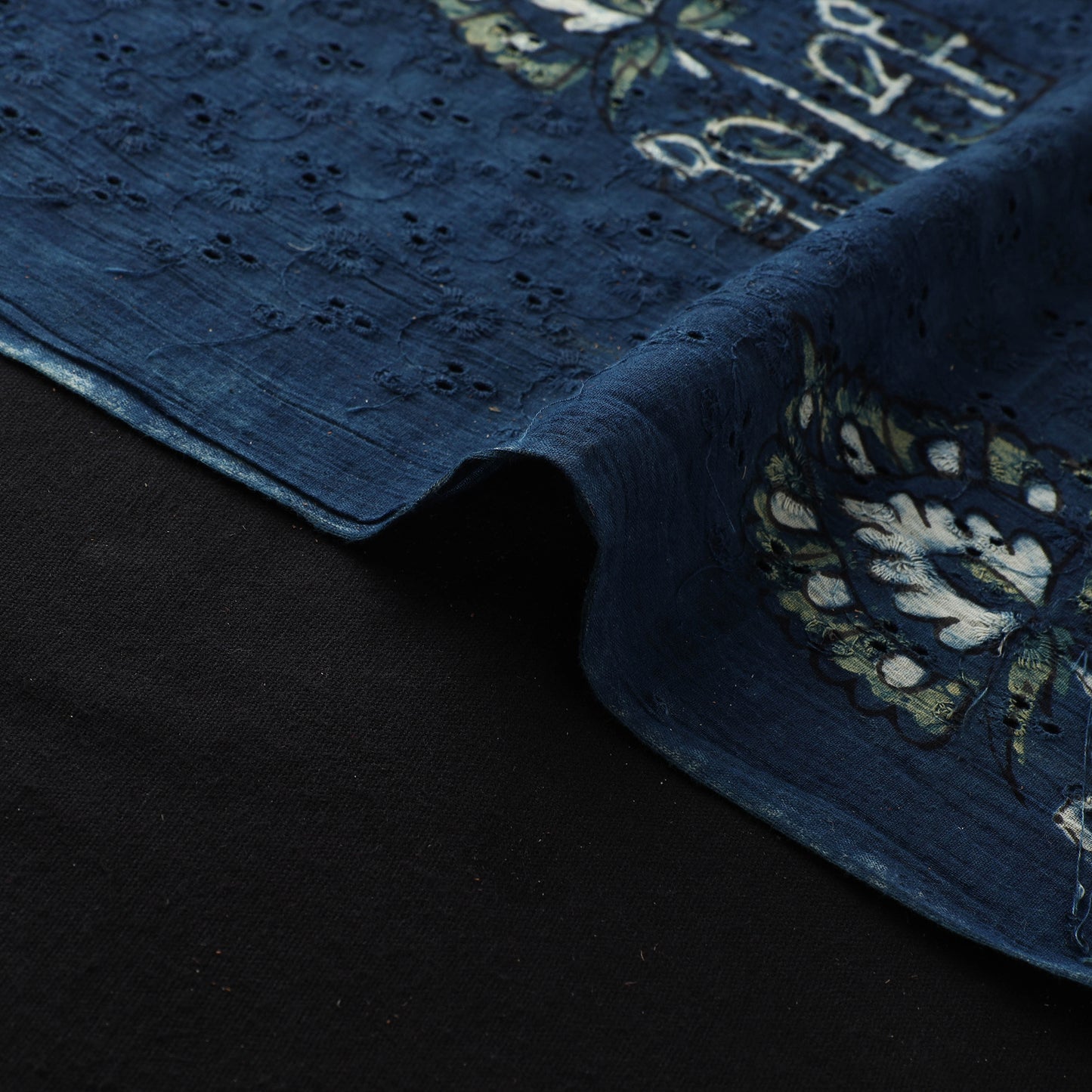 Hakoba Hand Block Ajrakh Print Natural Dyed Cotton Fabric 68