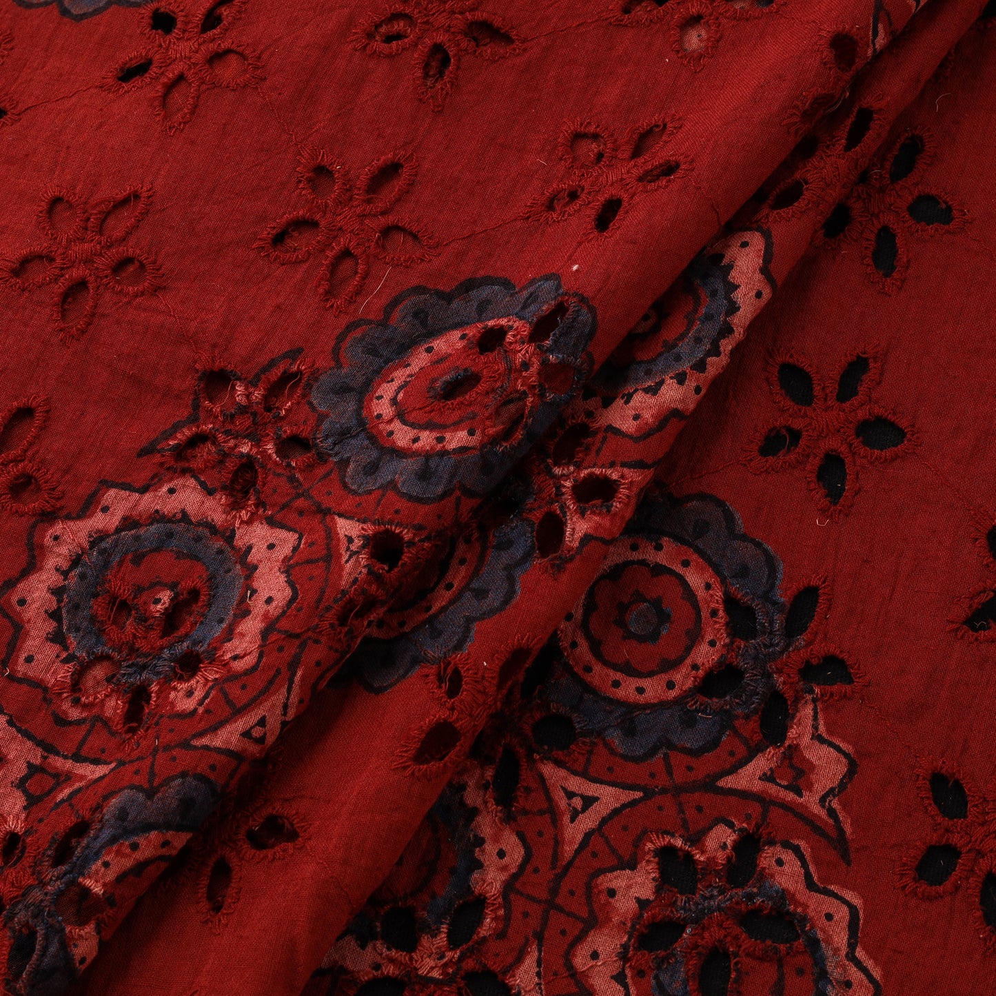 Ajrakh Hand Block Print Natural Dyed Cotton Hakoba Fabric 45
