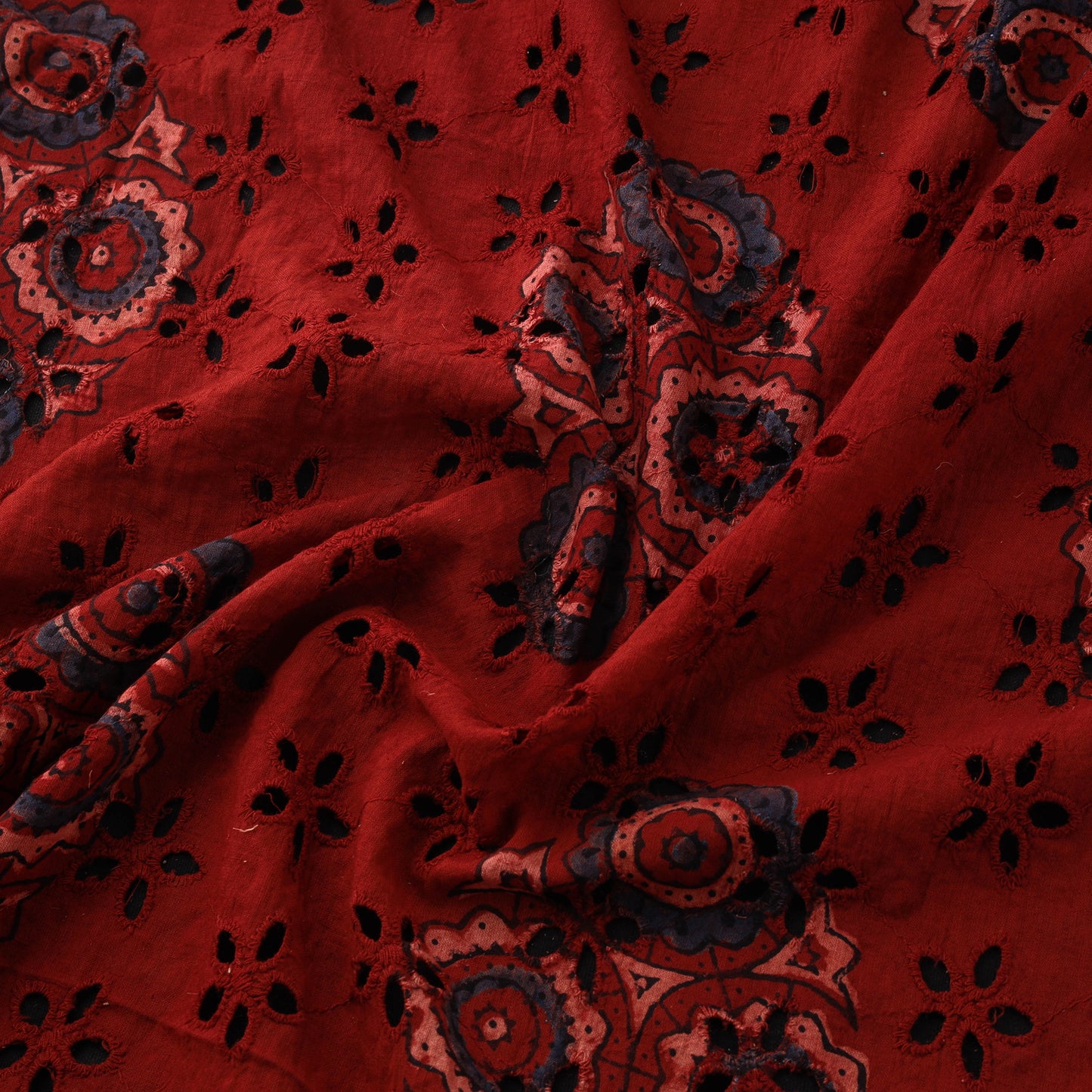 Ajrakh Hand Block Print Natural Dyed Cotton Hakoba Fabric 45