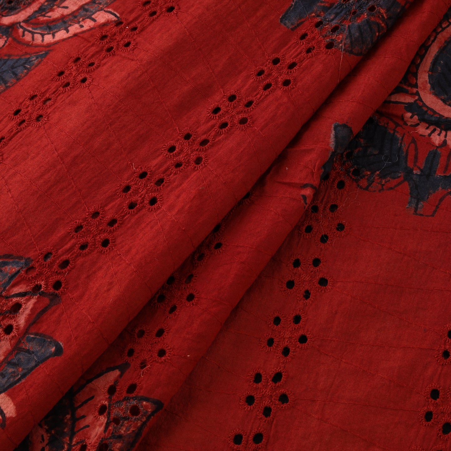 Ajrakh Hand Block Print Natural Dyed Cotton Hakoba Fabric 46