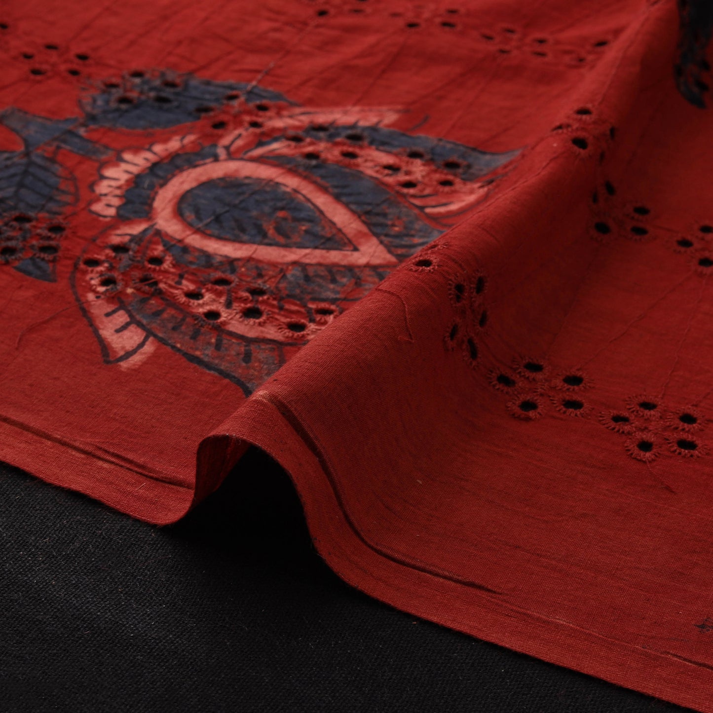 Ajrakh Hand Block Print Natural Dyed Cotton Hakoba Fabric 46