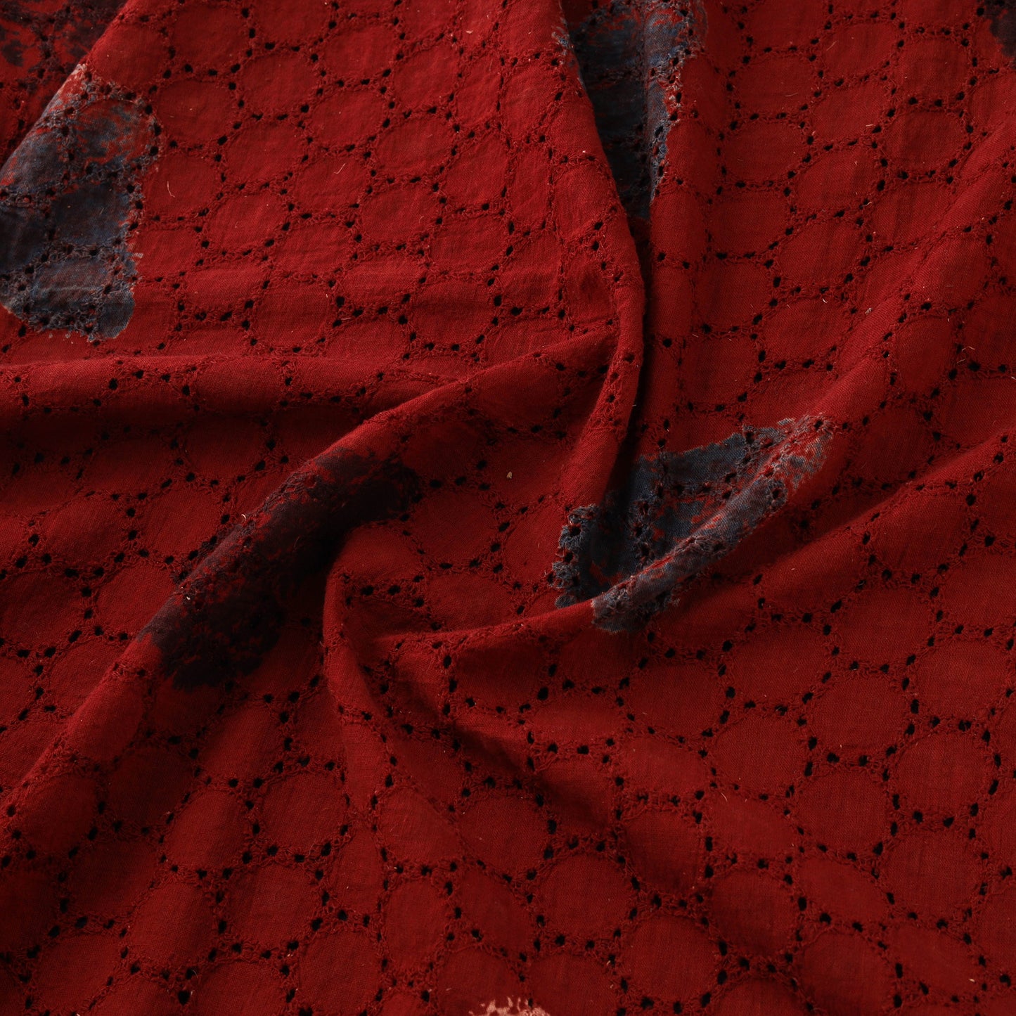 Ajrakh Hand Block Print Natural Dyed Cotton Hakoba Fabric 47