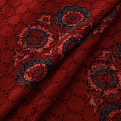 Ajrakh Hand Block Print Natural Dyed Cotton Hakoba Fabric 48