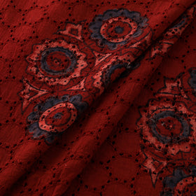 Ajrakh Hand Block Print Natural Dyed Cotton Hakoba Fabric 48