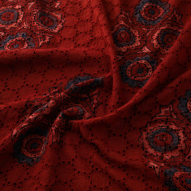 Ajrakh Hand Block Print Natural Dyed Cotton Hakoba Fabric 48