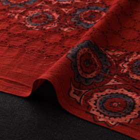 Ajrakh Hand Block Print Natural Dyed Cotton Hakoba Fabric 48
