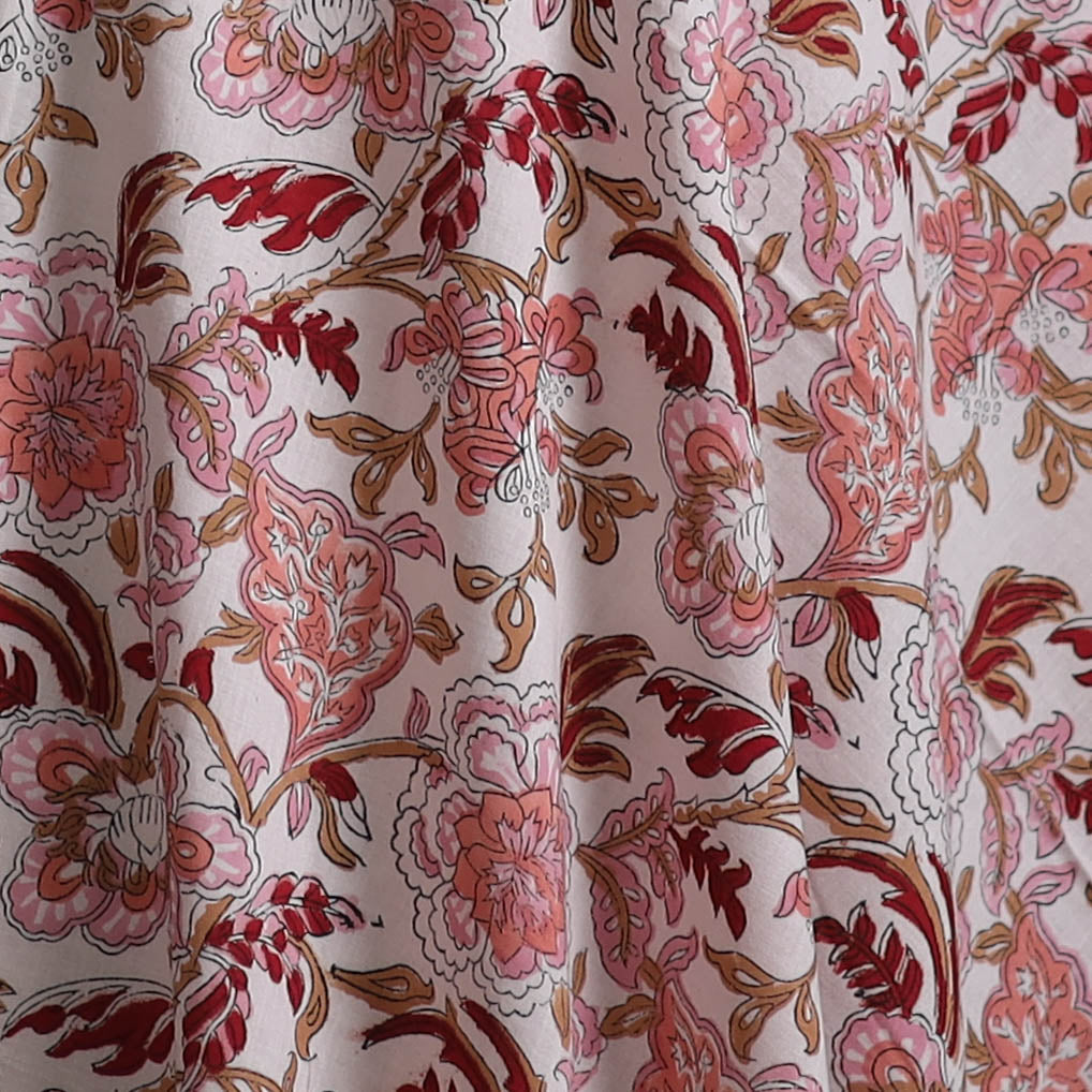 Sanganeri Hand Block Print Cotton Fabric 13