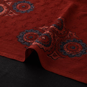 Ajrakh Hand Block Print Natural Dyed Cotton Hakoba Fabric 49