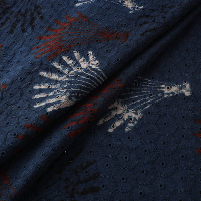Hakoba Hand Block Ajrakh Print Natural Dyed Cotton Fabric  73