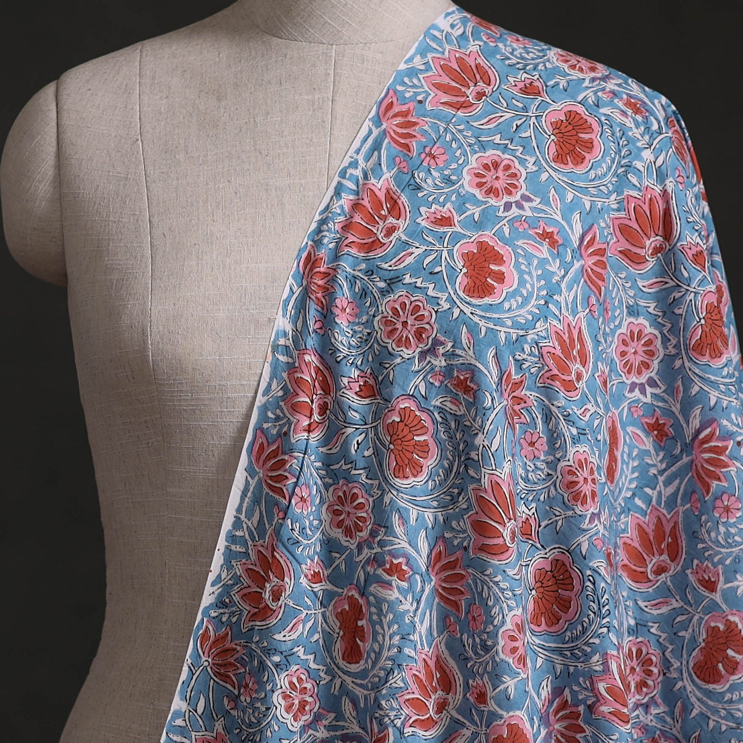 Sanganeri Hand Block Print Cotton Fabric 11