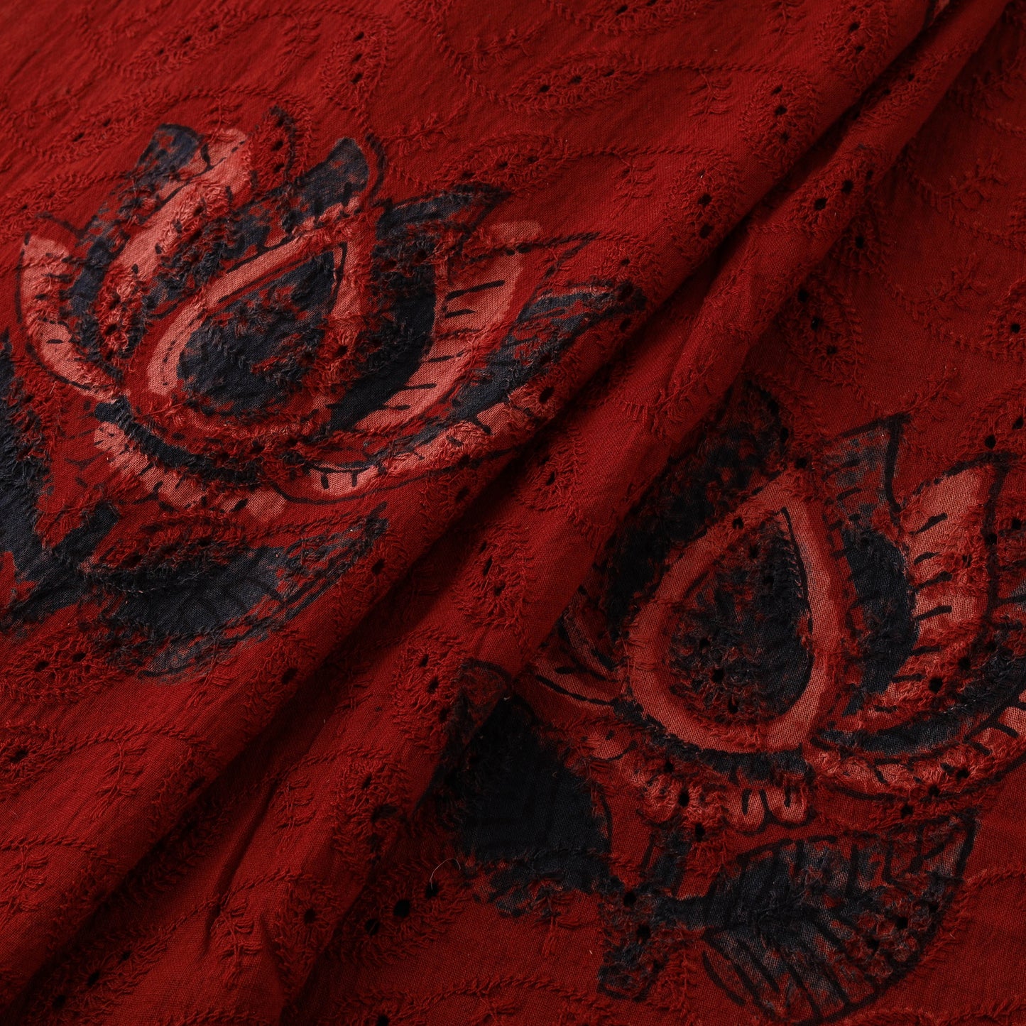 Ajrakh Hand Block Print Natural Dyed Cotton Hakoba Fabric 51