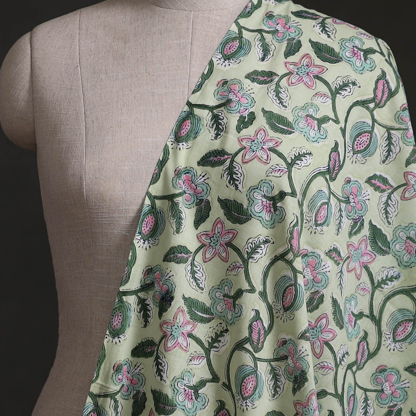 Sanganeri Hand Block Print Cotton Fabric 10