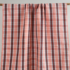 Pink- handloom fine cotton checks bath towel 28