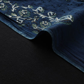 Hakoba Hand Block Ajrakh Print Natural Dyed Cotton Fabric  76