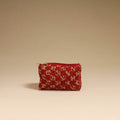 Red - handmade cotton toiletry pouch 02 - handcrafted
