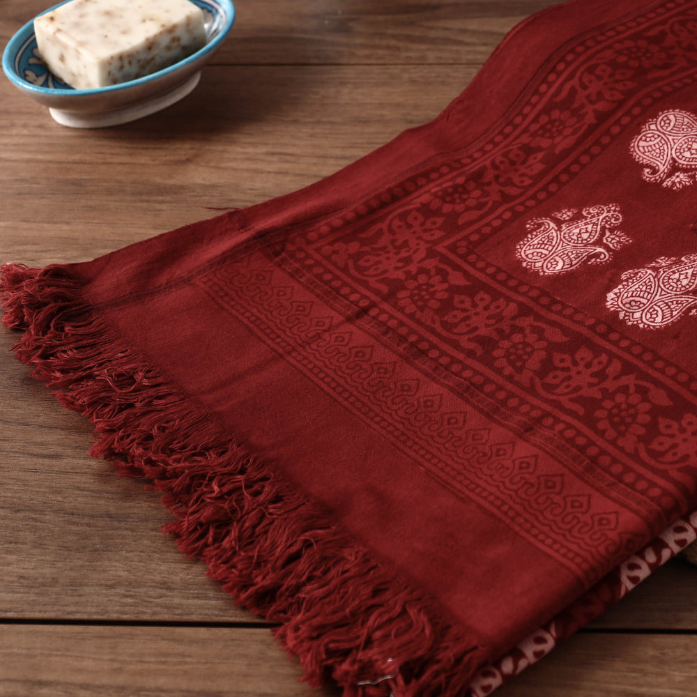 Block Printed Cotton Towel
