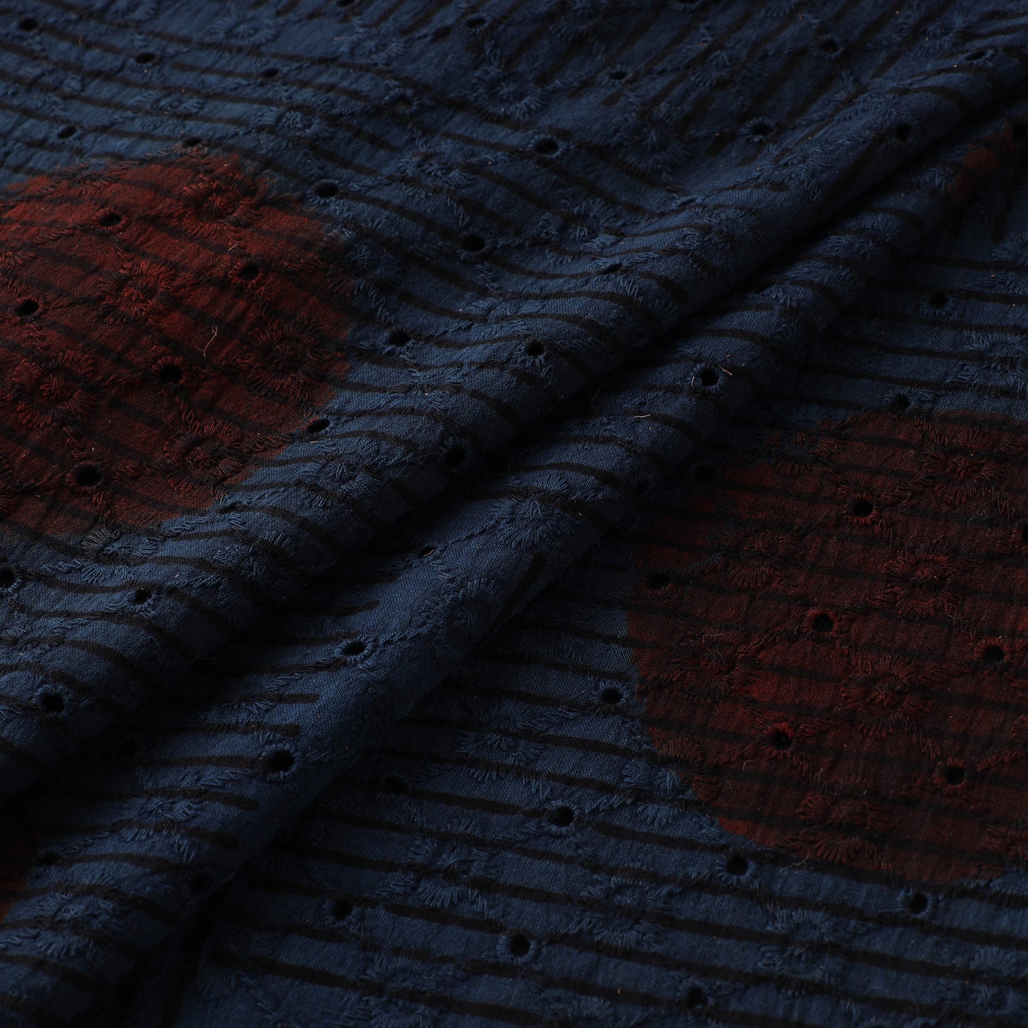 Hakoba Hand Block Ajrakh Print Natural Dyed Cotton Fabric  78