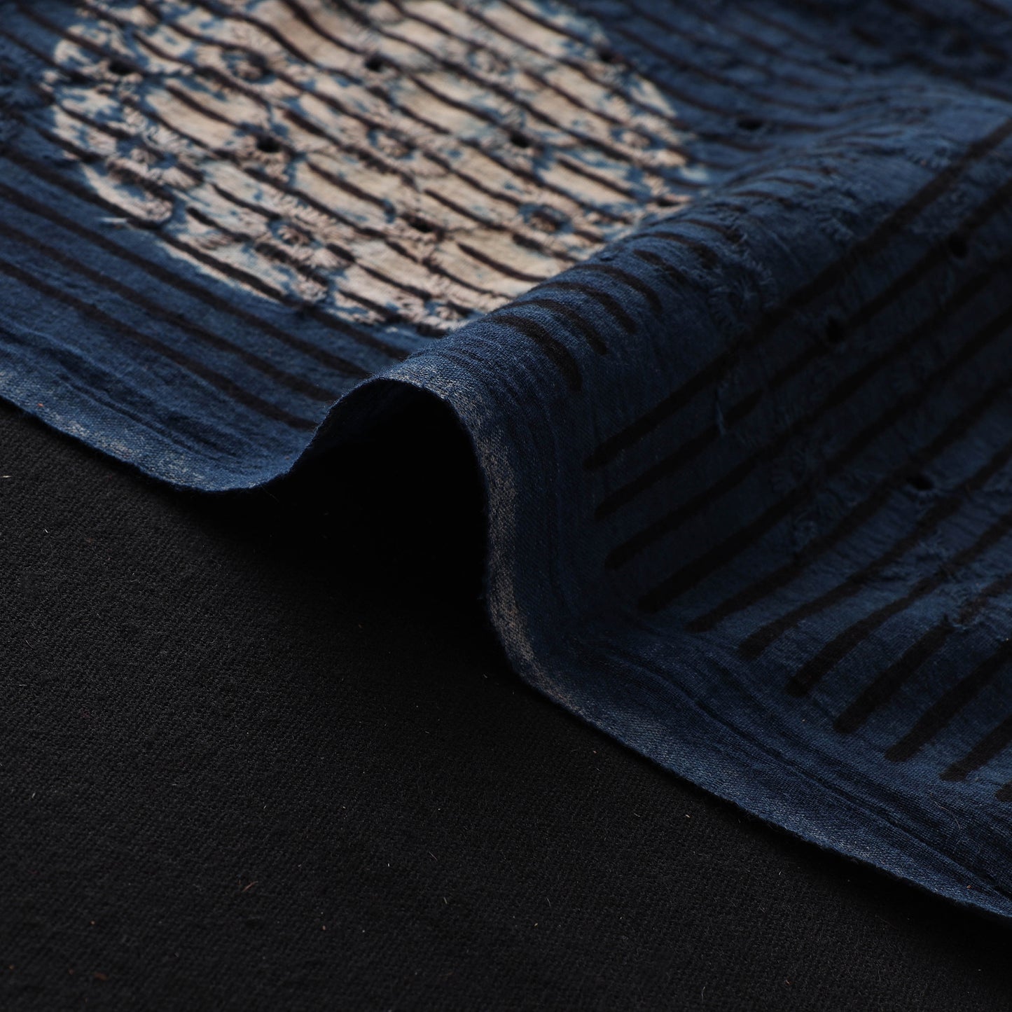 Hakoba Hand Block Ajrakh Print Natural Dyed Cotton Fabric  78