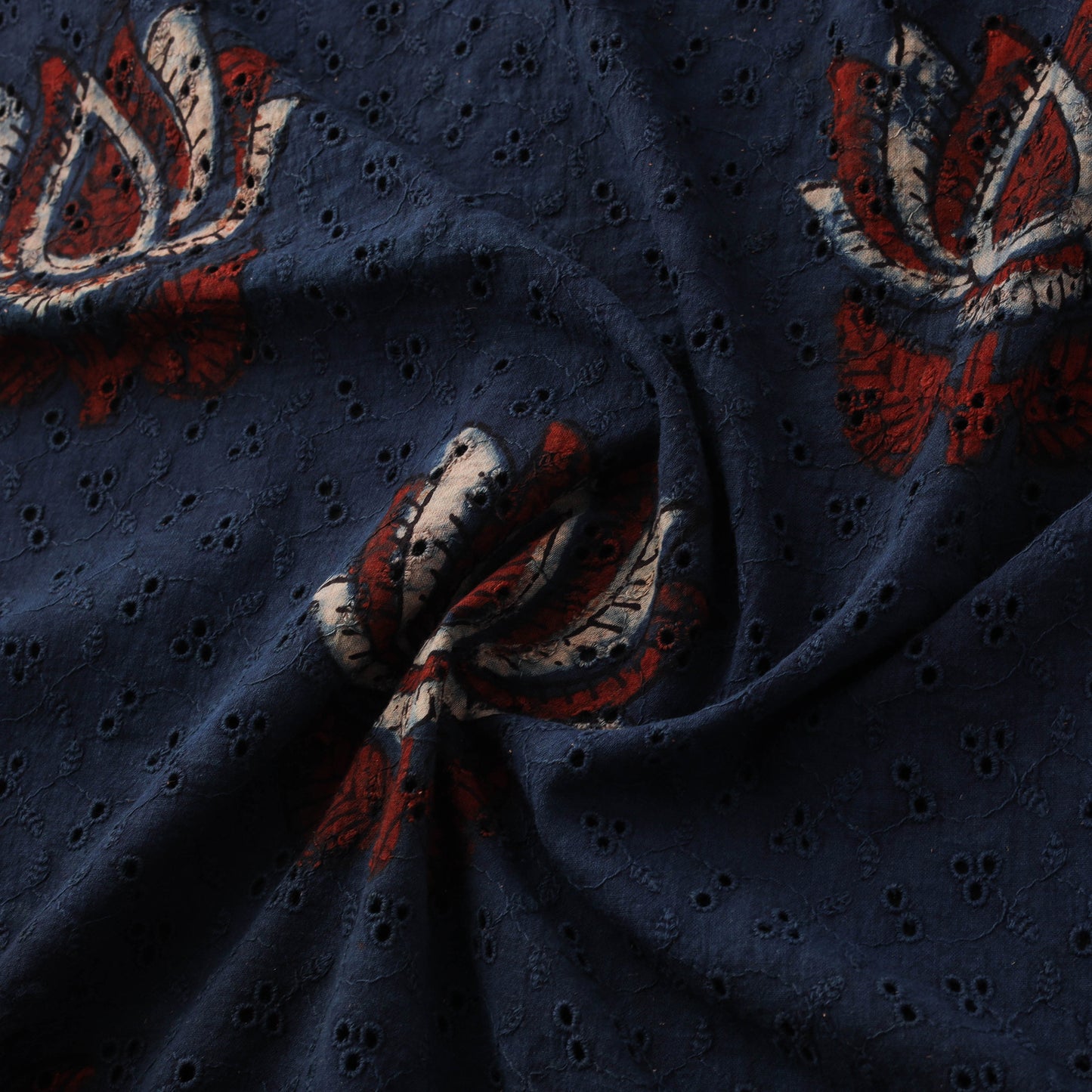 Ajrakh Hand Block Print Natural Dyed Cotton Hakoba Fabric 54