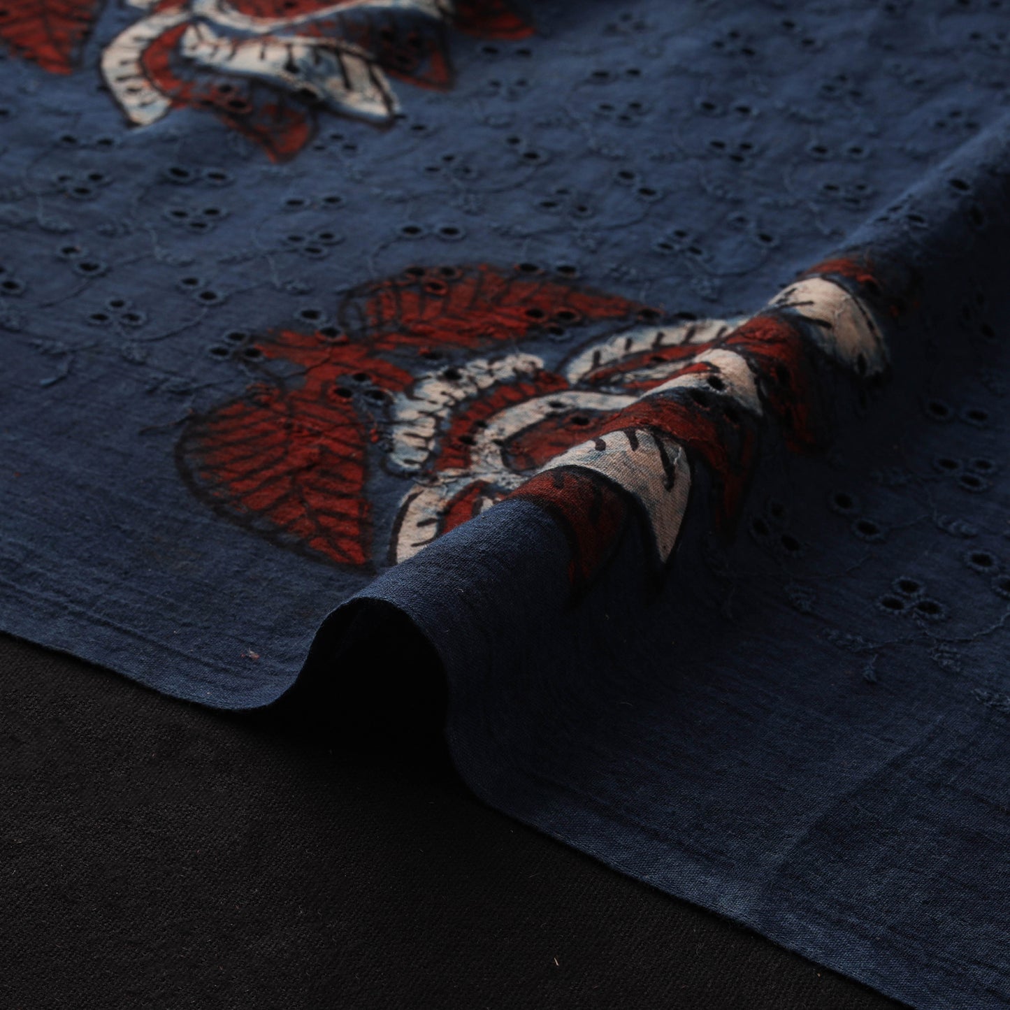 Ajrakh Hand Block Print Natural Dyed Cotton Hakoba Fabric 54