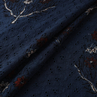 Hakoba Hand Block Ajrakh Print Natural Dyed Cotton Fabric  80