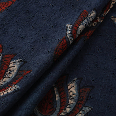 Ajrakh Hand Block Print Natural Dyed Cotton Hakoba Fabric 55