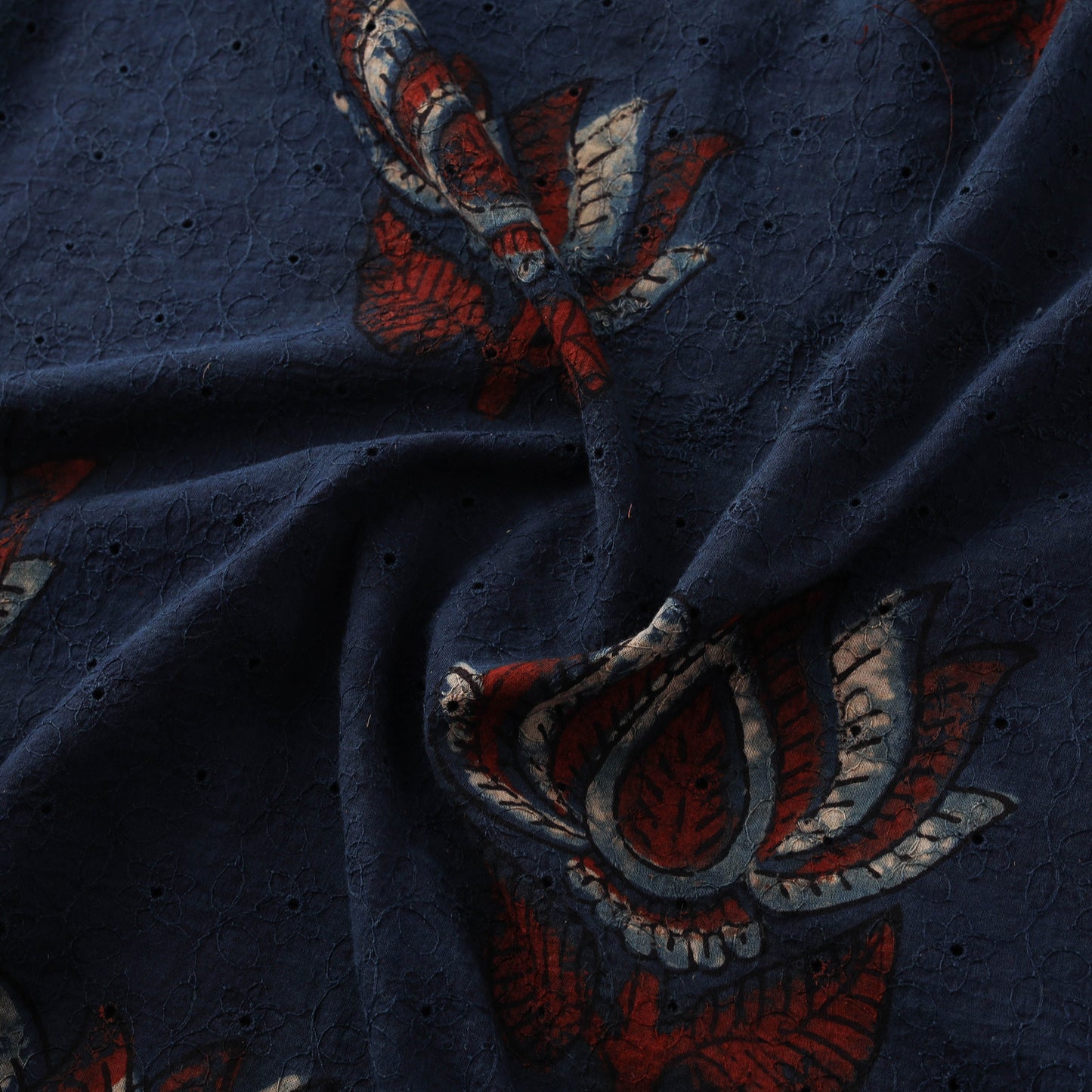 Ajrakh Hand Block Print Natural Dyed Cotton Hakoba Fabric 55