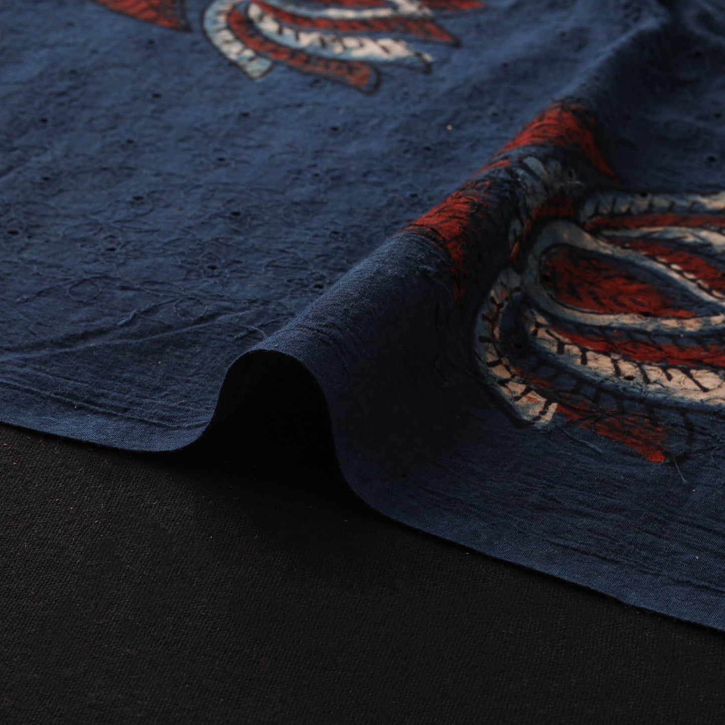 Ajrakh Hand Block Print Natural Dyed Cotton Hakoba Fabric 55