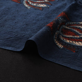 Ajrakh Hand Block Print Natural Dyed Cotton Hakoba Fabric 55