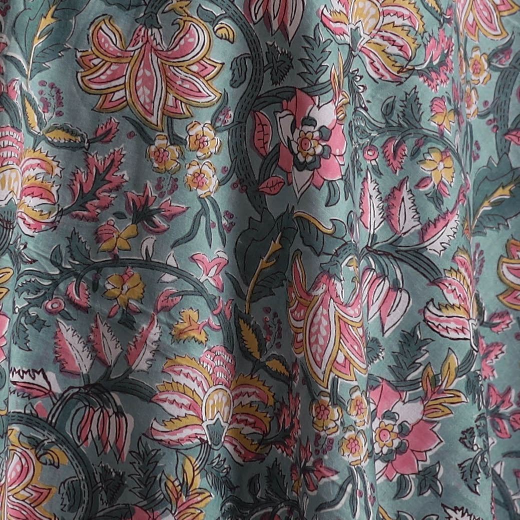 Sanganeri Hand Block Print Cotton Fabric 02