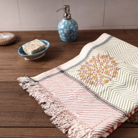 Block Printed Cotton Towel
