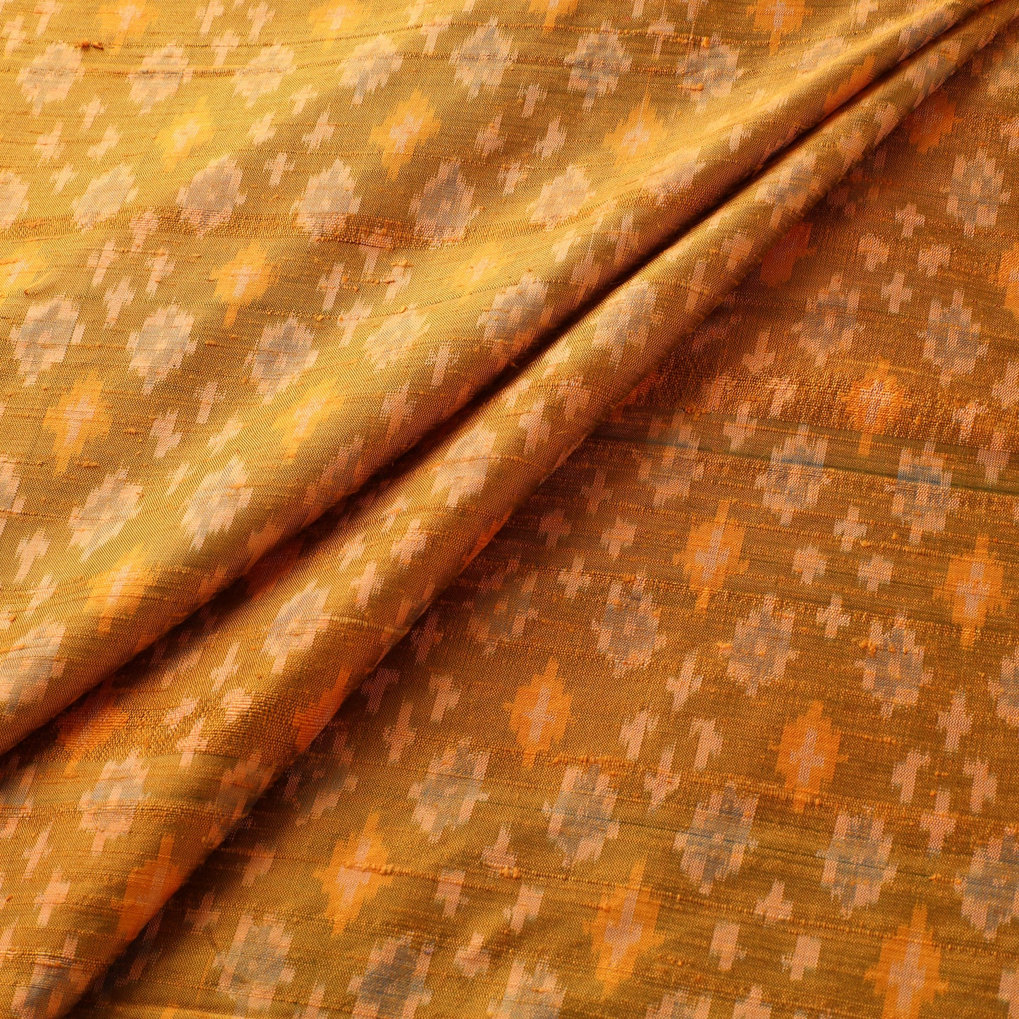 Pochampally Ikat Pure Handloom Raw Silk Fabric 03